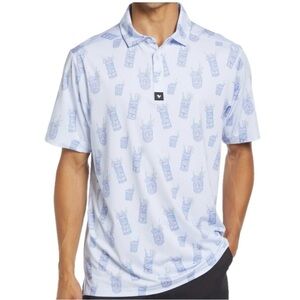 NWT Men's Bad Birdie Blue Let’s Get Tiki Polo Shirt, size S
